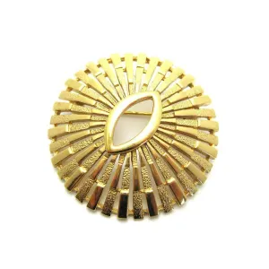 Vintage 1960's Designer Trifari Round Sun Brooch