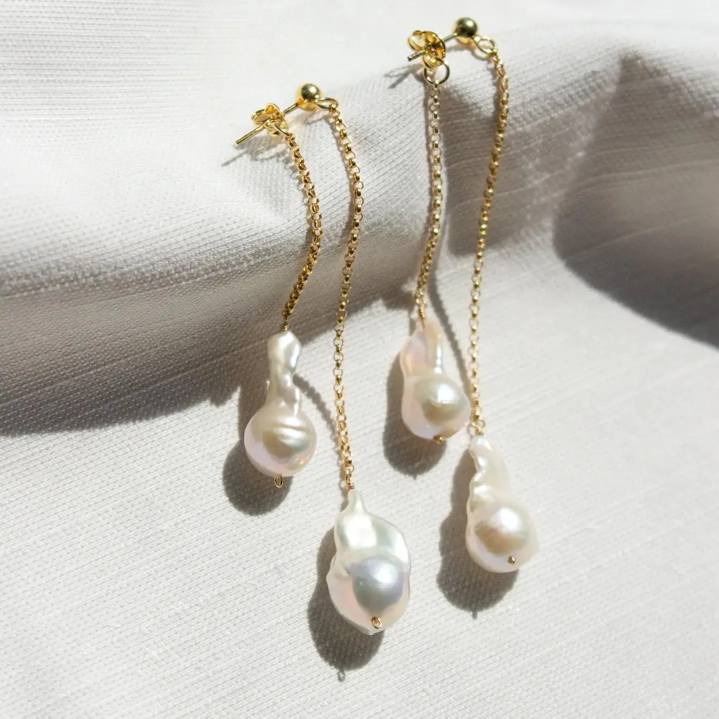 Waterfall Fresh Water Pearl Earrings