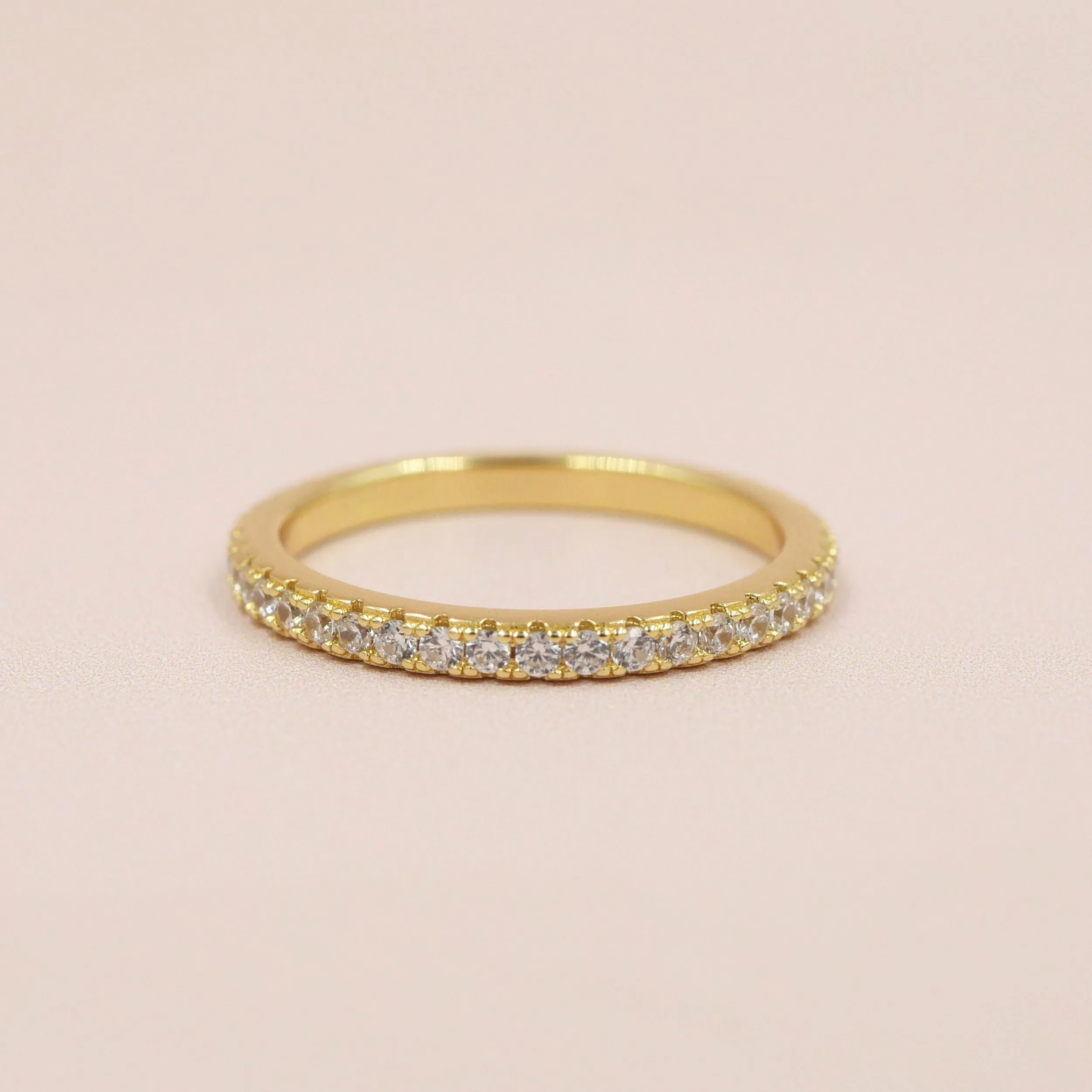 White Crystal Pave Band