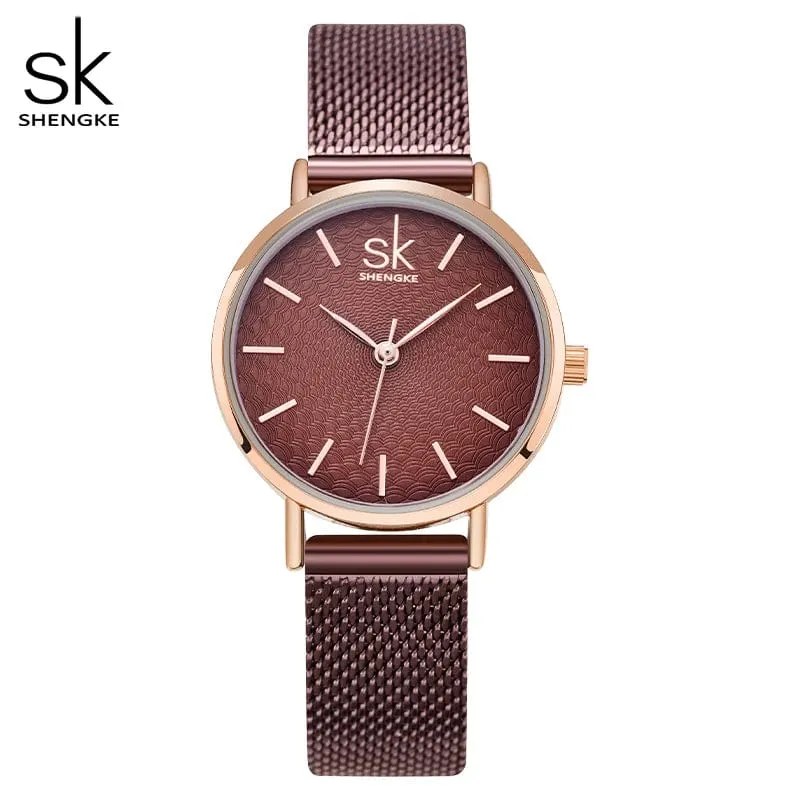 Women's Luxury Super Slim Sliver Mesh Stainless Steel Watches