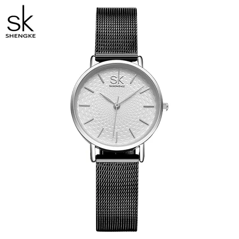 Women's Luxury Super Slim Sliver Mesh Stainless Steel Watches