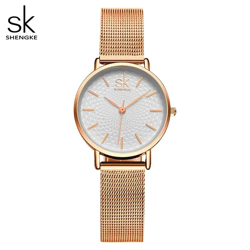 Women's Luxury Super Slim Sliver Mesh Stainless Steel Watches