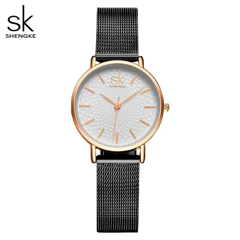 Women's Luxury Super Slim Sliver Mesh Stainless Steel Watches