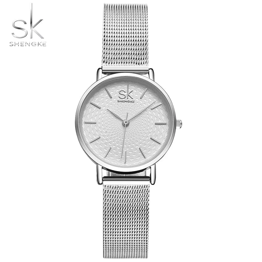 Women's Luxury Super Slim Sliver Mesh Stainless Steel Watches