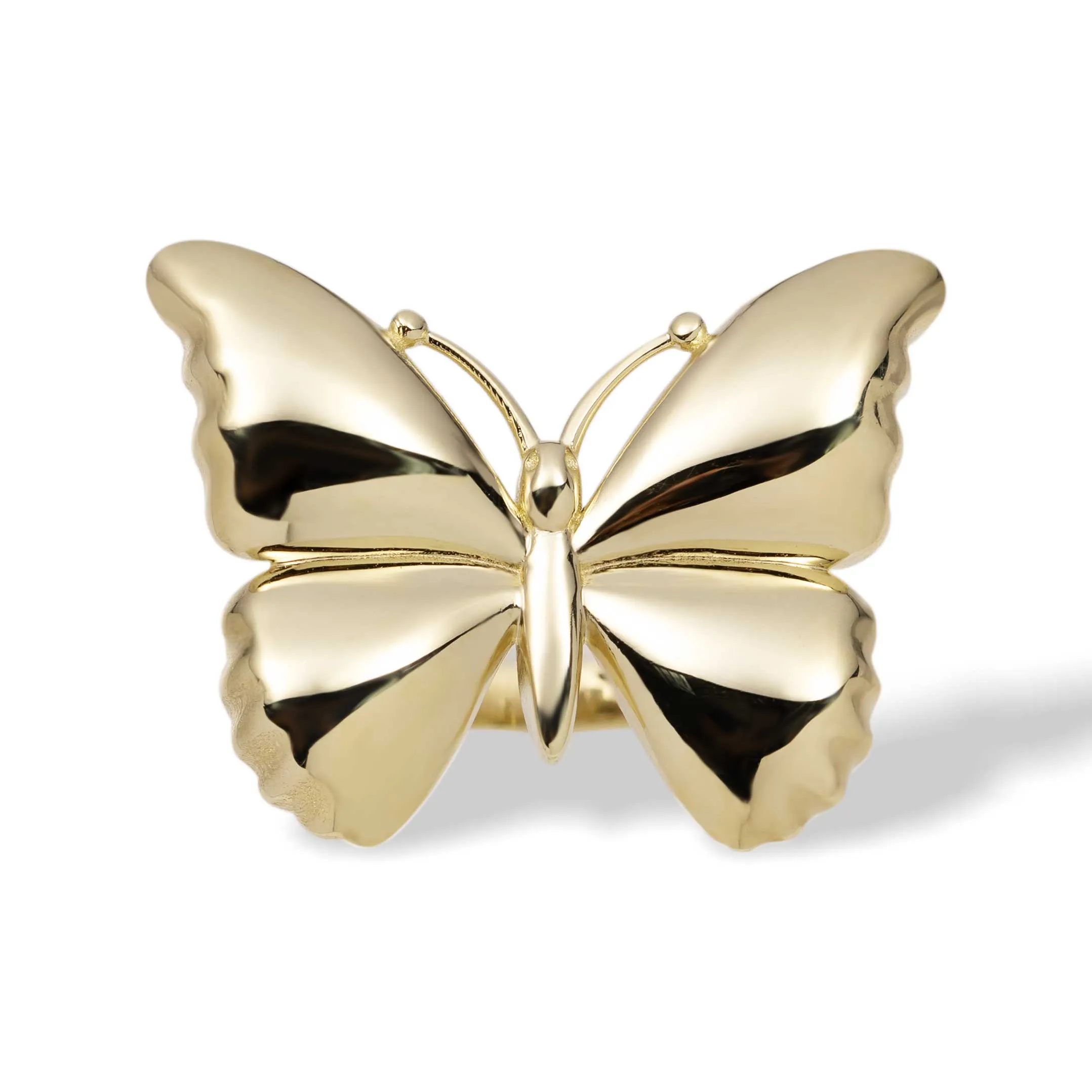 Women's Shiny Butterfly Ring 10K Yellow Gold