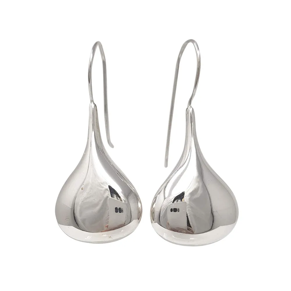 Womens Silver Dangle Drop Earrings  4.5cm