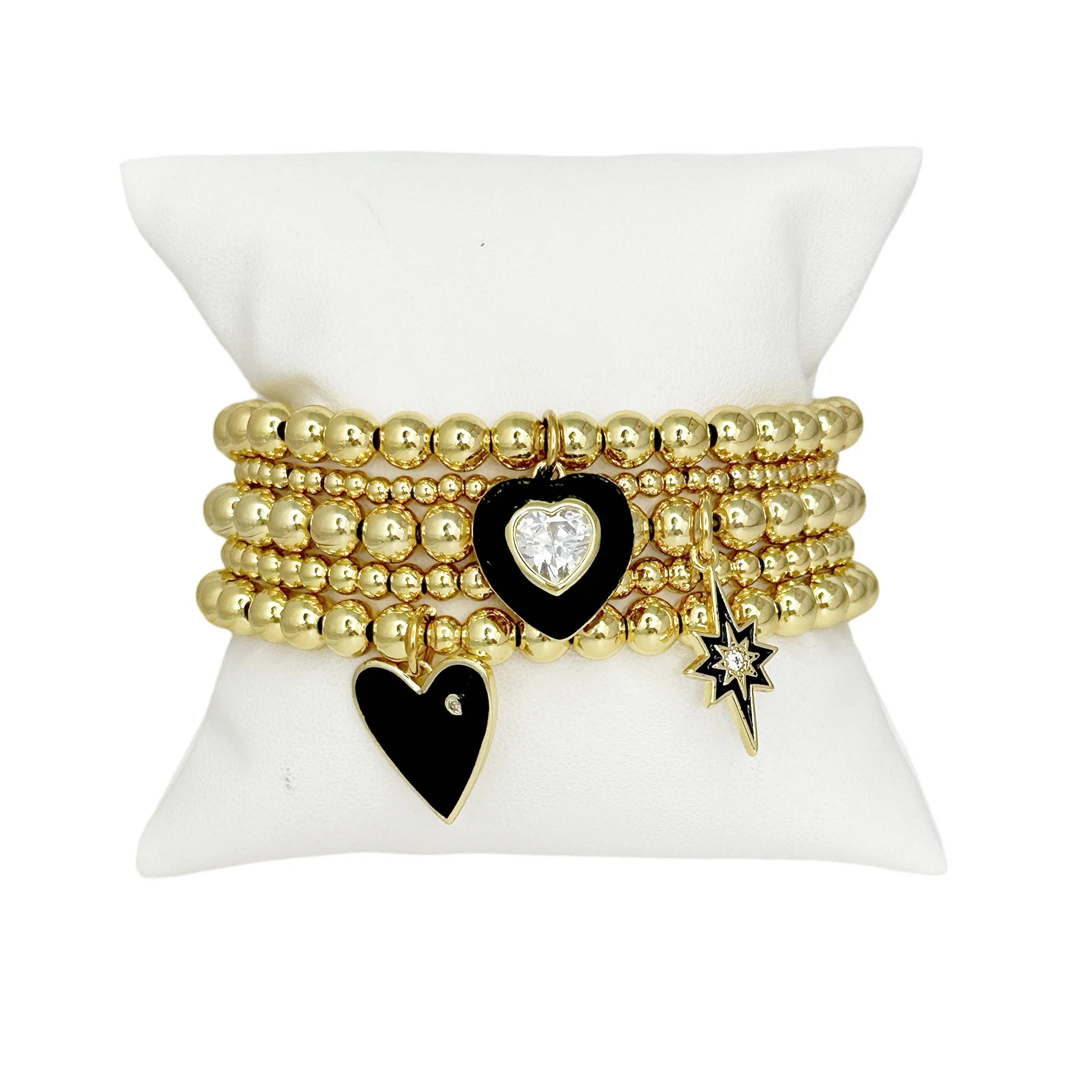 Zayla Enamel Heart Beaded Bracelet