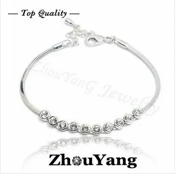 ZHOUYANG Top Quality Multicolour Exquisite ball Rose Gold Color Bracelet Austrian Crystals Wholesale ZYH013 ZYH011 ZYH012