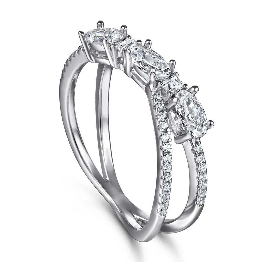 Zircon Women''s Wedding Engagement Ring